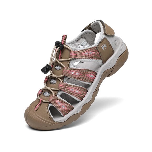 Shoes - Dannto Women's US 6-8 Sport Closed Toe Hiking Sandals Water Shoes Khaki Outdoor‎